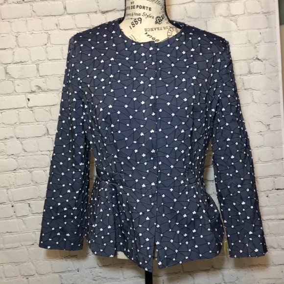 Helene Berman London Blue Star Peplum Jacket - Picture 6 of 11